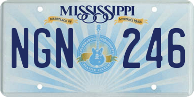 MS license plate NGN246