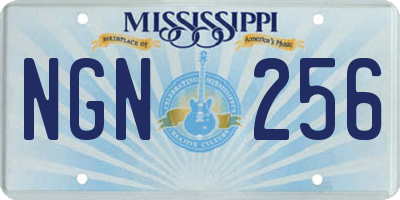 MS license plate NGN256