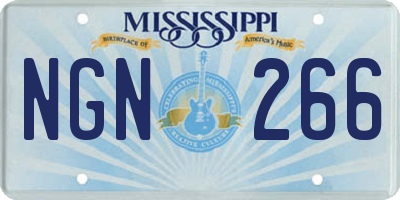 MS license plate NGN266