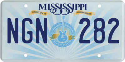 MS license plate NGN282