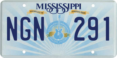 MS license plate NGN291