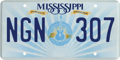 MS license plate NGN307