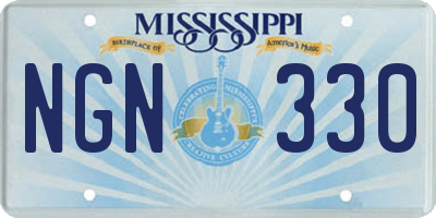 MS license plate NGN330