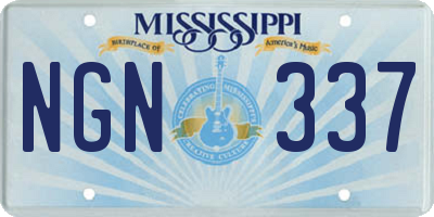 MS license plate NGN337