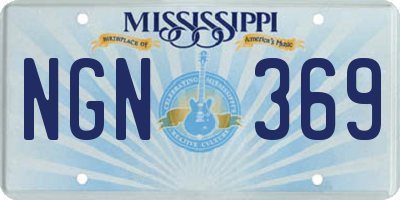 MS license plate NGN369