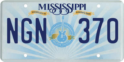 MS license plate NGN370