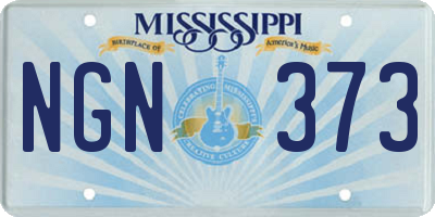 MS license plate NGN373