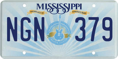 MS license plate NGN379