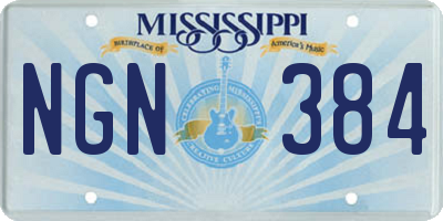 MS license plate NGN384