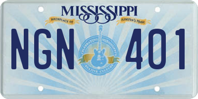 MS license plate NGN401