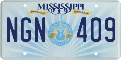 MS license plate NGN409