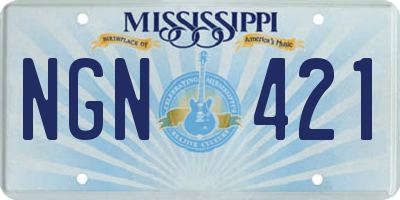 MS license plate NGN421