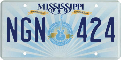 MS license plate NGN424