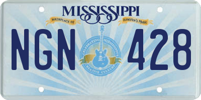 MS license plate NGN428