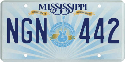 MS license plate NGN442