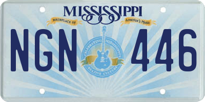MS license plate NGN446