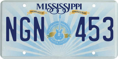 MS license plate NGN453