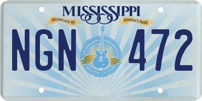 MS license plate NGN472