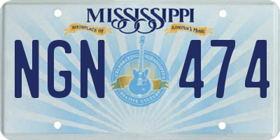 MS license plate NGN474