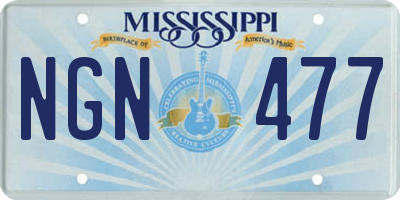 MS license plate NGN477