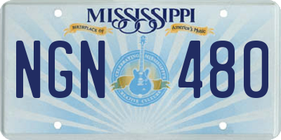 MS license plate NGN480