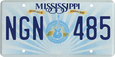 MS license plate NGN485