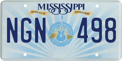 MS license plate NGN498