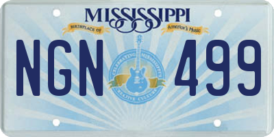 MS license plate NGN499