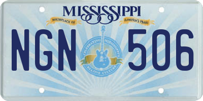 MS license plate NGN506