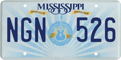 MS license plate NGN526