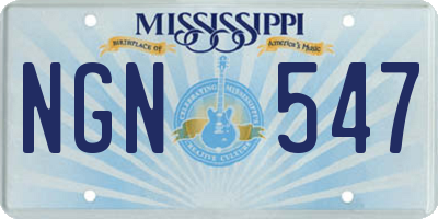 MS license plate NGN547