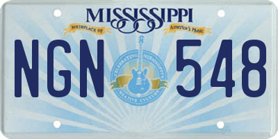 MS license plate NGN548