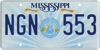 MS license plate NGN553