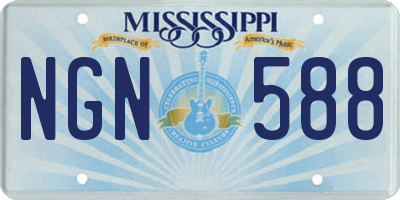 MS license plate NGN588