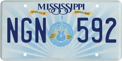 MS license plate NGN592