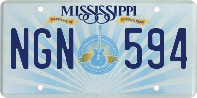 MS license plate NGN594