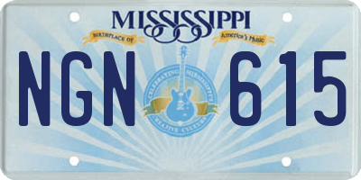 MS license plate NGN615