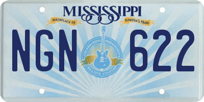 MS license plate NGN622