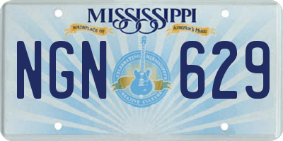MS license plate NGN629