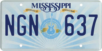 MS license plate NGN637