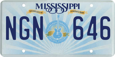 MS license plate NGN646