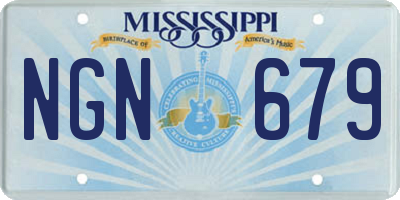 MS license plate NGN679