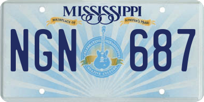 MS license plate NGN687
