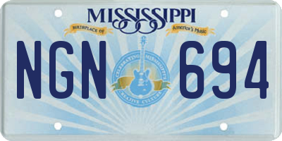 MS license plate NGN694