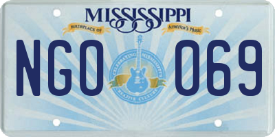 MS license plate NGO069
