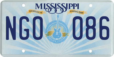 MS license plate NGO086