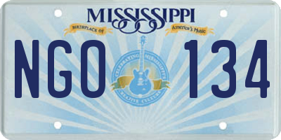 MS license plate NGO134