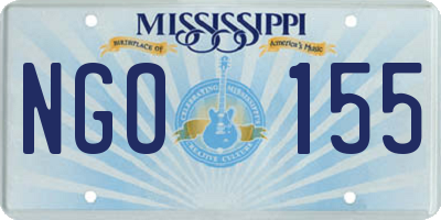 MS license plate NGO155