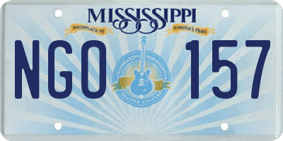 MS license plate NGO157