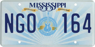 MS license plate NGO164